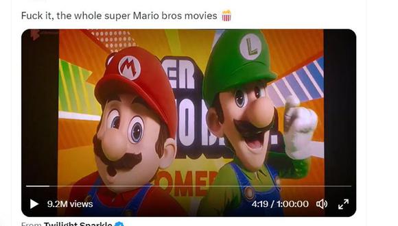 "Super Mario Bros: The Movie" fue vista por más de 9 millones de personas en 7 horas.