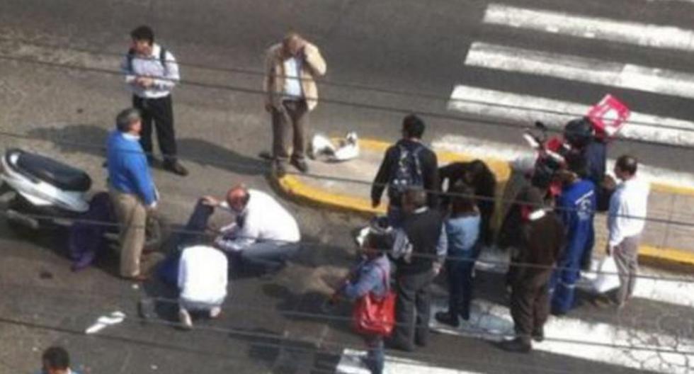 Accidente dejó dos personas heridas. (Foto: Andina)