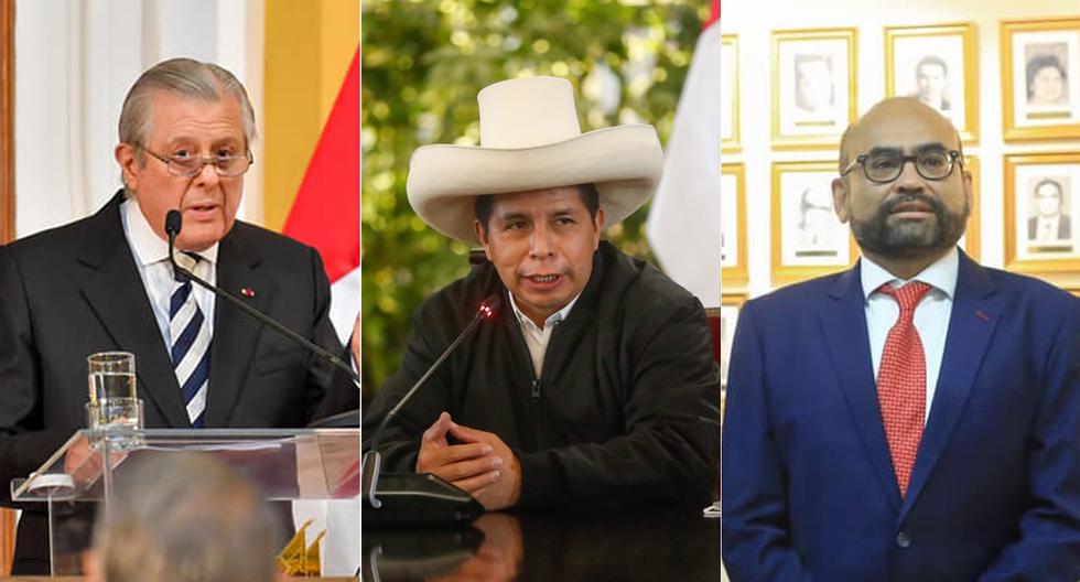 El canciller Oscar Maurtua y el presidente Pedro Castillo suscribieron la designación de Librado Orozco como embajador en Venezuela. Foto: Cancillería-Presidencia-Embajada de Perú en El Salvador.