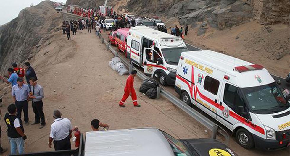Tragedia en Pasamayo. Fiscalía ya investiga accidente que dejó 51 muertos. (Foto: Agencia Andina)