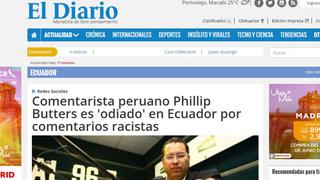 Así informaron en Ecuador sobre comentarios racistas de Phillip Butters [FOTOS]