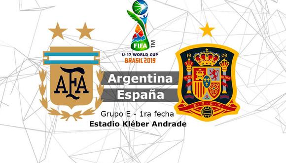 Seguir Argentina vs. España en vivo online: vibrante partido por el Mundial Sub 17 Brasil 2019. (Composición)