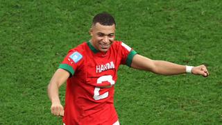 Kylian Mbappé celebró con Francia su pase a la final con camiseta de Marruecos | VIDEO