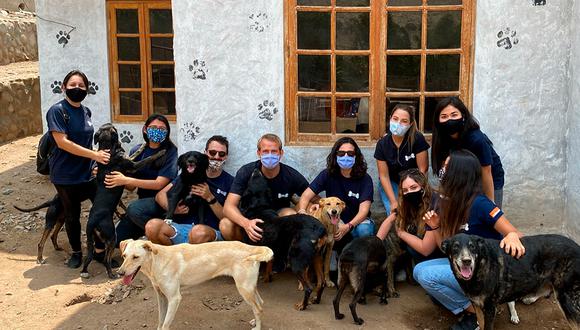 El equipo de WUF en el albergue Wasi wau, en Cieneguilla, en diciembre de 2020.