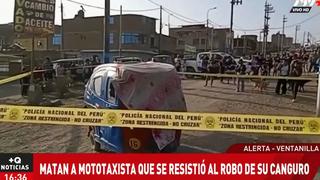 Ventanilla: sicarios en moto matan de 7 balazos a mototaxista en la zona de Pachacútec