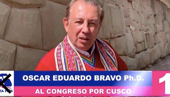 Óscar Eduardo Bravo fue candidato al Congreso por Avanza País. (Foto: captura).