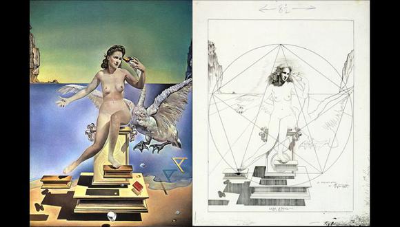 La Leda atómica, de Salvador Dalí, es un cuadro que muestra la proporción áurea, concepto que tiene su origen en la matemática.