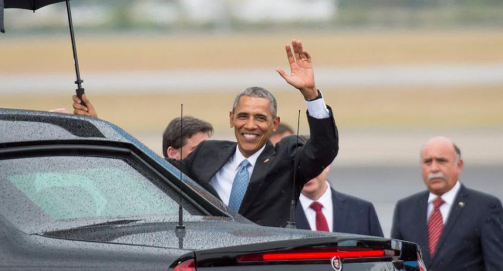 Barack Obama feliz en su llegada a Cuba (EFE)