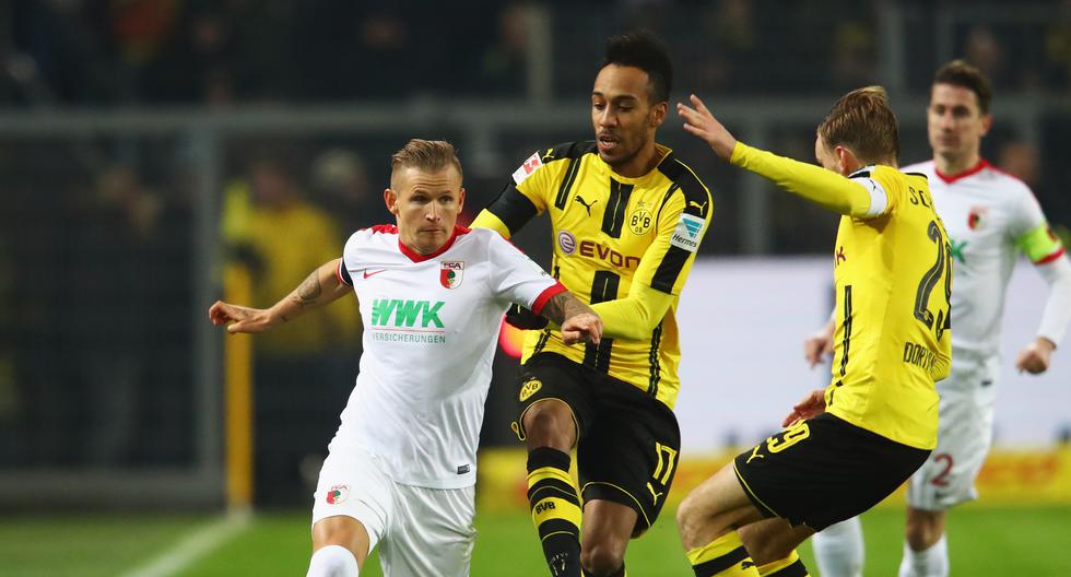 Borussia Dortmund vs Augsburgo se vieron las caras en el Iduna Park por la Bundesliga. (Foto: Getty)