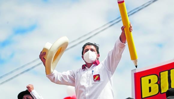 El postulante presidencial de Perú Libre realizó un mitin en el distrito de Pillco Marca, en Huánuco. (Foto: César Campos / GEC)