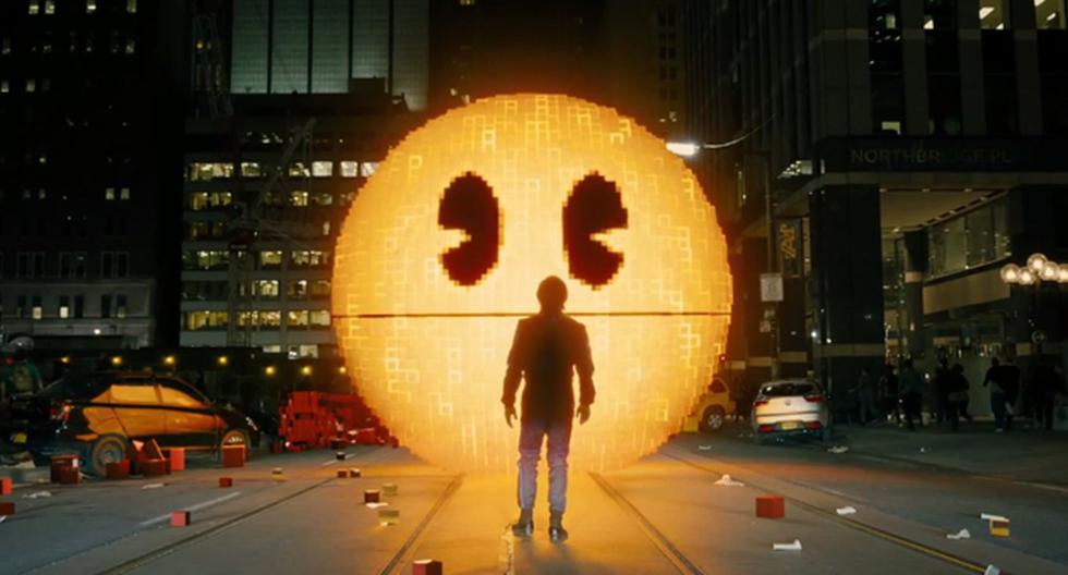 Pixels nos trae a la versión villana de Pac Man queriendo destruir al planeta. (Foto: YouTube)