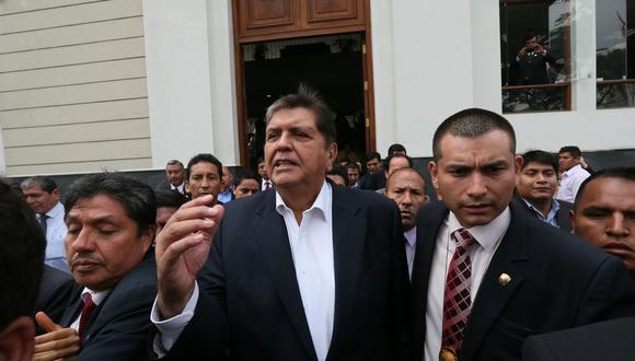 El ex presidente Alan García se presentó ante la Comisión Pari en mayo del 2016. (Foto: Archivo El Comercio)