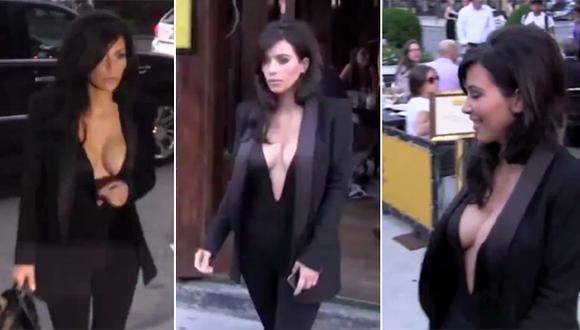 Kim Kardashian paraliza Nueva York con escote de infarto