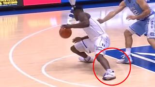 Youtube viral: basquetbolista sufrió grave lesión al reventarse la zapatilla en pleno partido | VIDEO