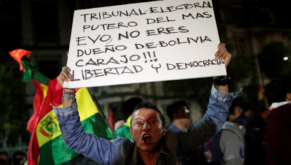 Una manifestación en contra del presidente Evo Morales en La Paz. (REUTERS/Ueslei Marcelino).