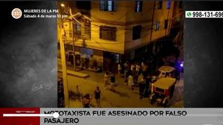 El Agustino: Mototaxista fue asesinado por falso pasajero 