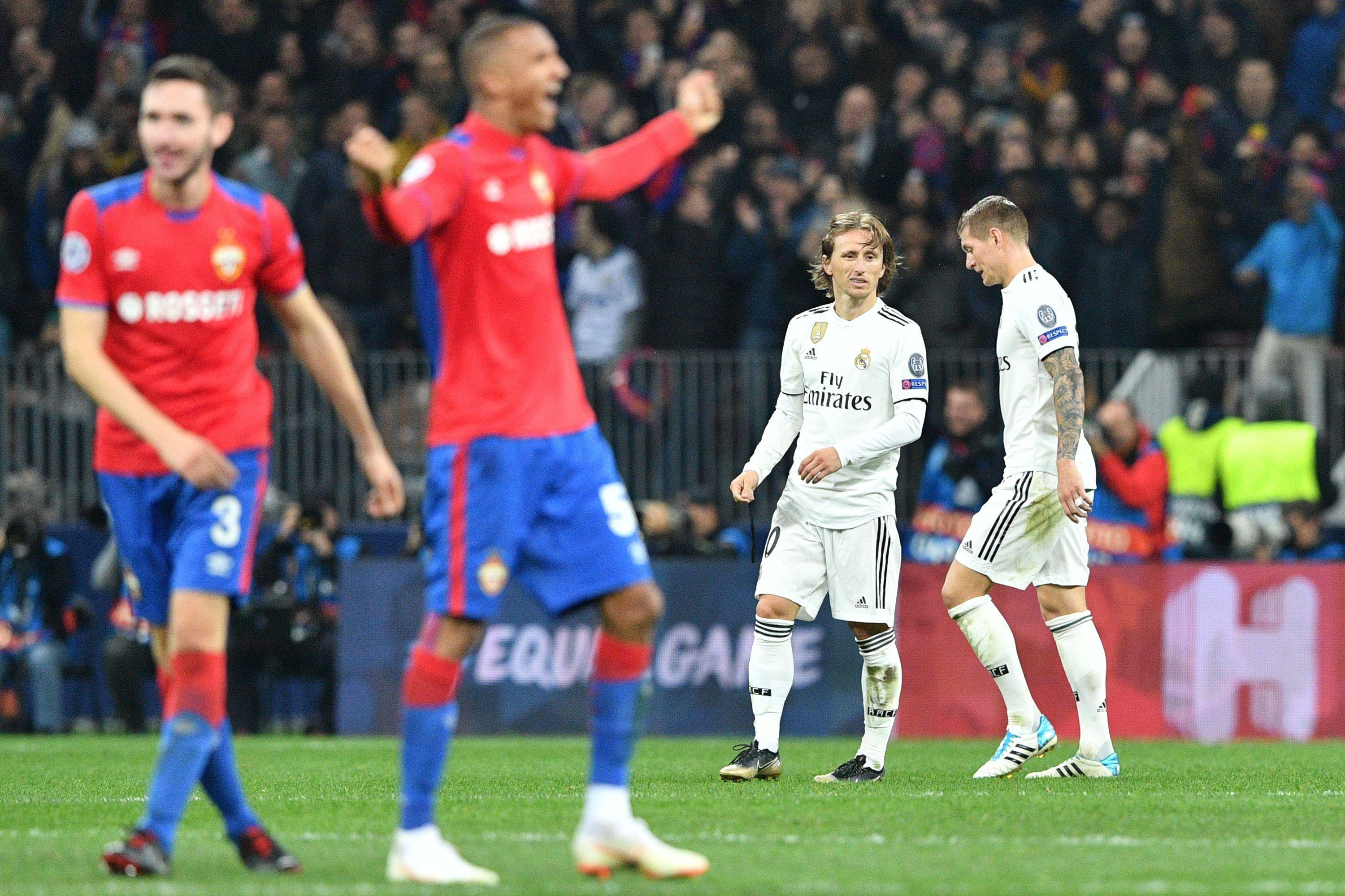 Real Madrid perdió 1-0 contra CSKA Moscú en Rusia, por la Champions League. (Foto: AFP)