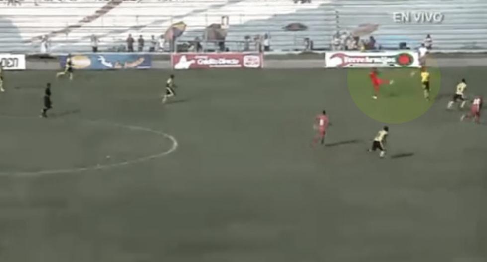 Ronald Quinteros anotó el único gol del Aurioch en el empate 1-1 ante Fuerza Amarila. (foto: Captura Youtube)
