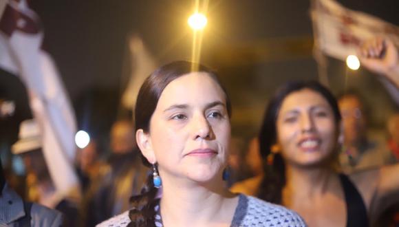 La lideresa de Nuevo Perú insistió en que el proyecto minero Tía María no va. (Foto: Nuevo Perú)