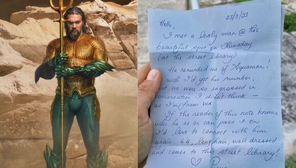 Una joven turista conoció a 'Aquaman' y escribió una carta para reencontrarlo. (Foto: Instagram/prideofgypsies | Facebook).