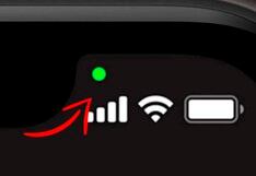 Qué significa el puntito verde que aparece en la esquina de iPhone