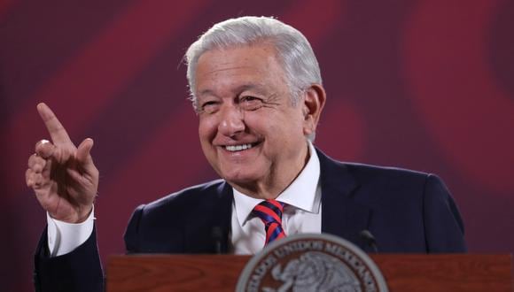 El Presidente de México, Andrés Manuel López Obrador, durante su conferencia de prensa el 31 de agosto de 2023, en Palacio Nacional en Ciudad de México, México. (Foto de Sáshenka Gutiérrez / EFE)