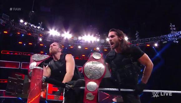 Dean Ambrose y Seth Rollins, integrantes de The Shield, mantuvieron los títulos en pareja de Raw. (WWE)