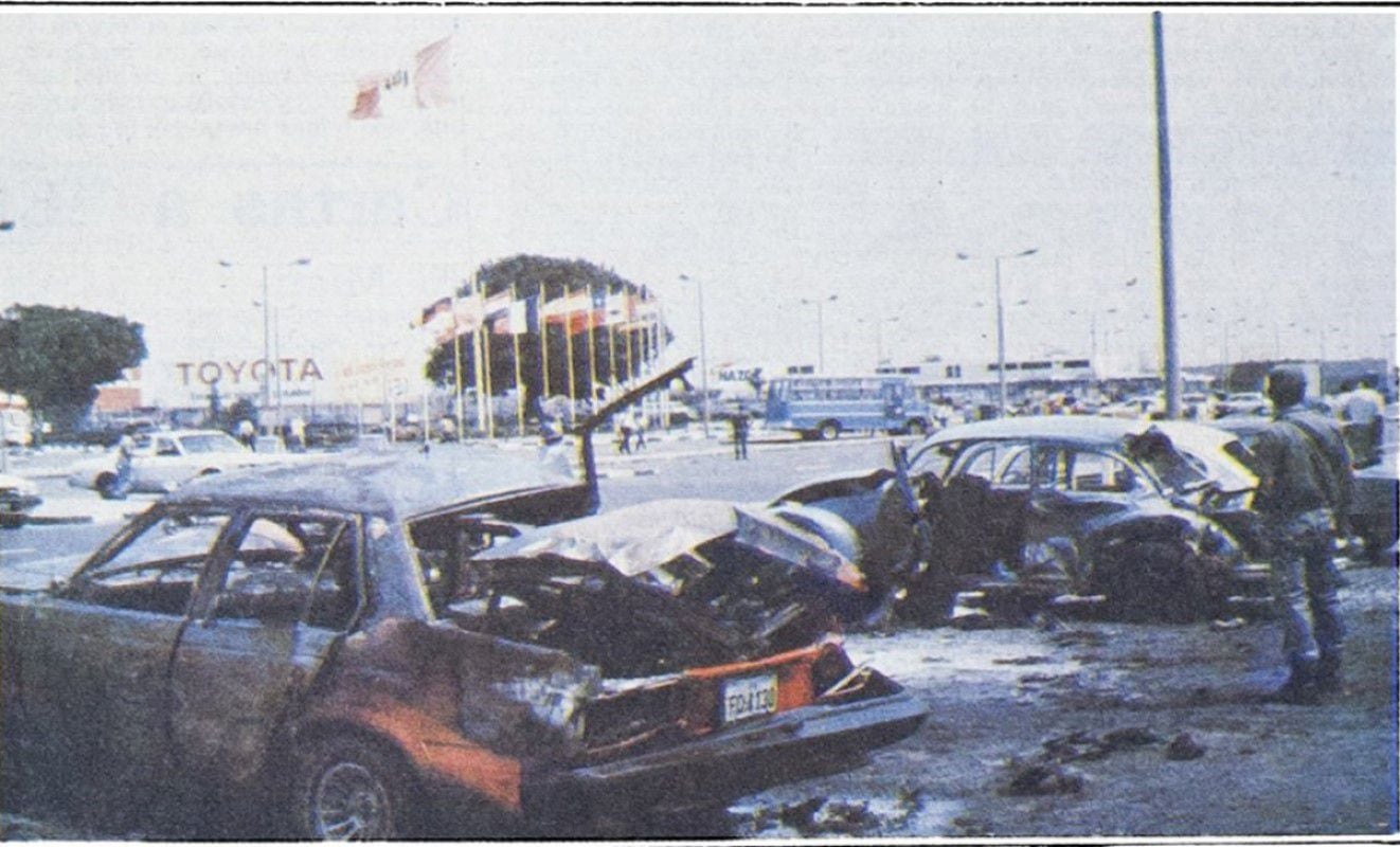 En diciembre de 1985 los terroristas hicieron explotar una bomba en el estacionamiento del aeropuerto. (Foto: GEC Archivo Histórico)