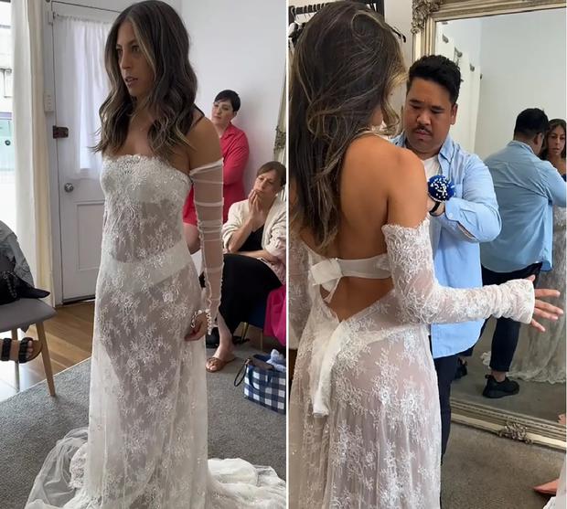 Video VIRAL, El motivo que llevó a una novia a usar un vestido transparente  en su boda: “Por el bien de mi futura hija”, VIRALES