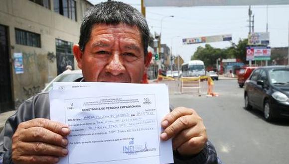Este documento debe llevar el sello y la firma del empadronador. (Foto: Agencia Andina)