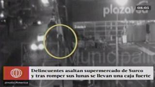 Robo a Plaza Vea en Surco: así se llevaron el botín [VIDEO]