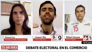 Candidatos Joaquín Rey y Rafael Vásquez debatieron en El Comercio