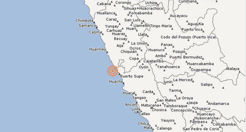 El sismo fue sentido débilmente por la población de Barranca. (Imagen: IGP) 