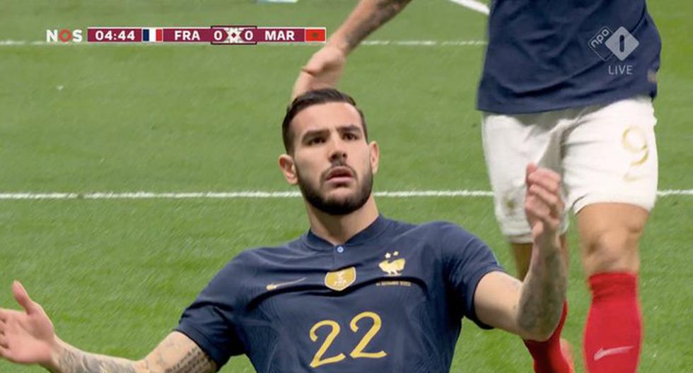 Theo Hernández abrió el marcador en la semifinal entre Francia y Marruecos. Mira el gol aquí. (Foto: Captura SPORTbible)