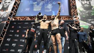 McGregor vs. Poirier 2: así fue el careo que protagonizaron en el pesaje previo al UFC 257