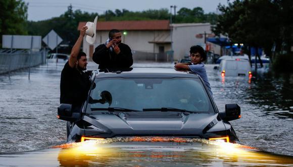 Afectados por el huracán Harvey en Houston, Texas. (Reuters)