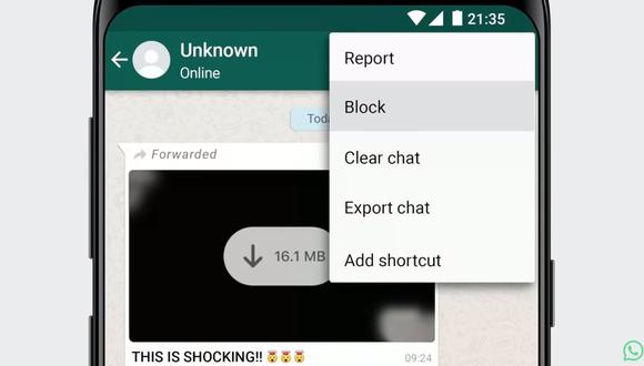 WhatsApp crea atajo para bloquear contactos sin abrir la conversación. (Foto: Difusión)