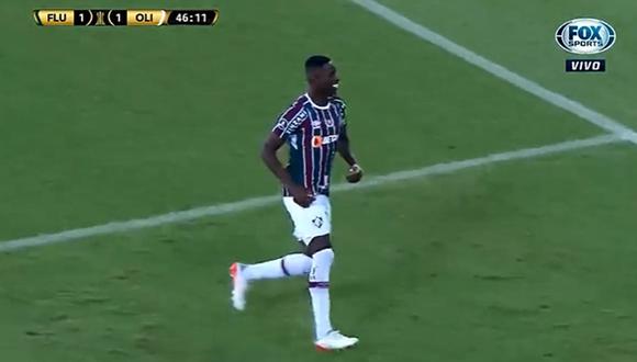 Golazo de Luiz Henrique para el 2-1 de Fluminense vs Olimpia. (Foto: captura FOX Sports)