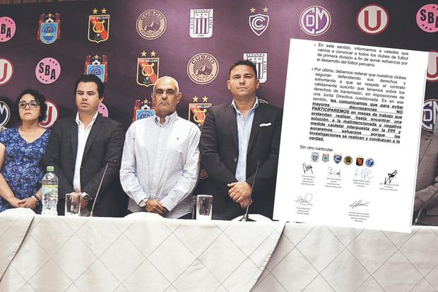 Liga 1: Alianza Lima y cinco clubes ‘rebeldes’ no acudieron a reunión convocada por la FPF. Foto: Difusión