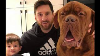 Facebook: Messi cautiva por fotos familiares junto a su perro gigante