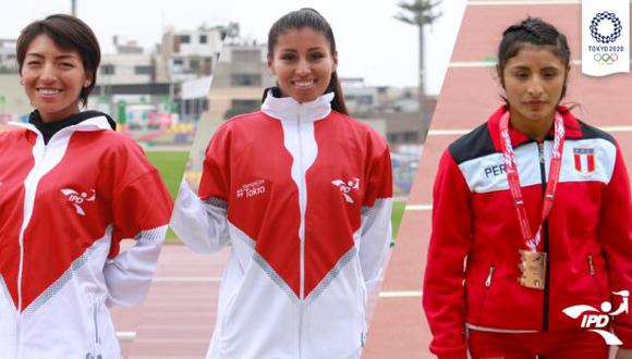 Mary Luz Andia, Kimberly García y Leyde Guerra competirán en la marcha atlética de 20 km. (Foto: IPD)