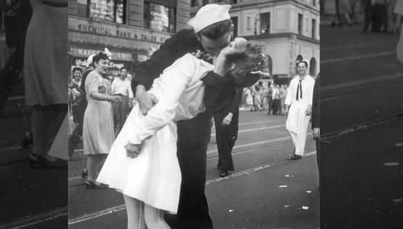 Mendonsa reivindicó durante 74 años que él era el marinero en la foto que Alfred Eisenstaedt bautizó como "VJ Day en Times Square", sin que la revista Life lo reconociera. (AP)
