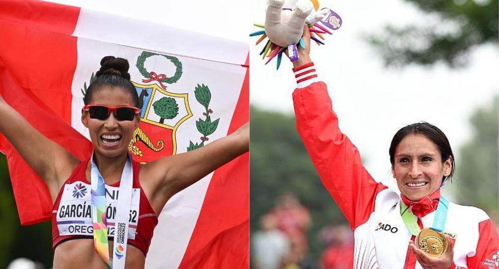 Kimberly García es bicampeona mundial de marcha. Gladys Tejeda ganó el oro en los Bolivarianos 2022. (Foto: Composición)