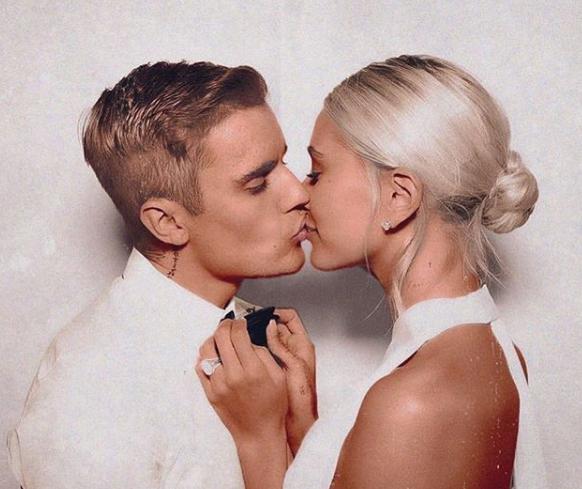 Justin Bieber y Hailey Baldwin en el día de su boda. (Foto: Instagram)