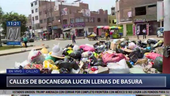 Vecinos de la Prolongación Avenida Perú son perjudicados con la acumulación de basura en sus calles. (Foto: Captura Canal N)