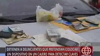 Capturan a delincuentes que pretendían grabar claves en cajeros