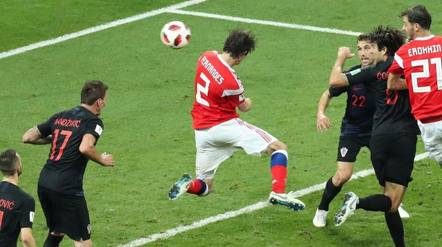 Croacia vs. Rusia: el gol de Fernandes que llevó el partido a penales. (Foto: AFP)