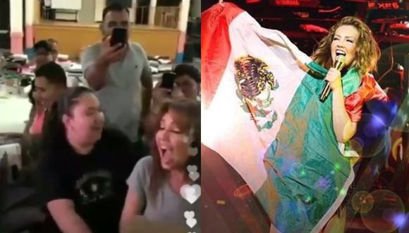 Thalía sorprende al cantar "Cielito Lindo" durante acopio de víveres en Nueva York