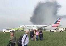 USA: un avión se incendia en aeropuerto de Chicago
