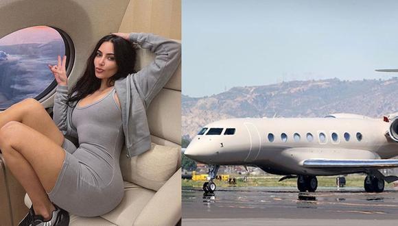 Kim Kardashian adquirió el jet privado G65OER, valorizado en 95 millones de dólares. Foto: Captura de Instagram